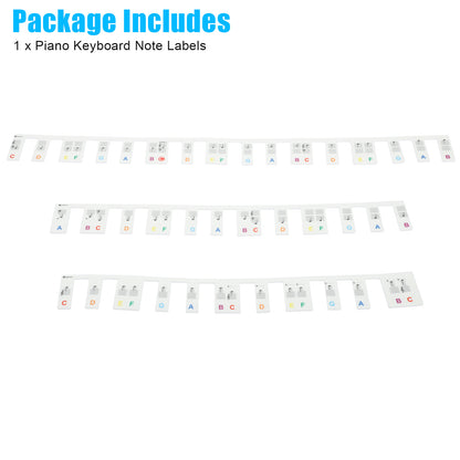 Removable Piano Keyboard Note Labels