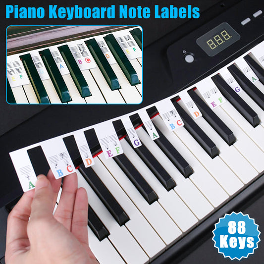 Removable Piano Keyboard Note Labels