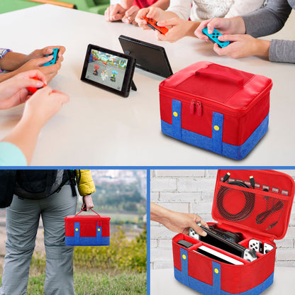 Nintendo Switch Travel Carrying Case - , Shockproof Soft Shell, Customizable Storage, Waterproof, Ideal for Game Accessories & Travel