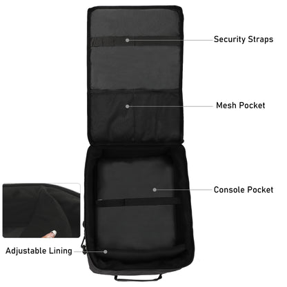 Travel Carrying Case Storage Bag for PS5/PS5 Slim/PS4/ Xbox - Portable Handbag Backpack Shoulder Bag for PS5 slim Game Console Travel Pouch Accessories(Black)