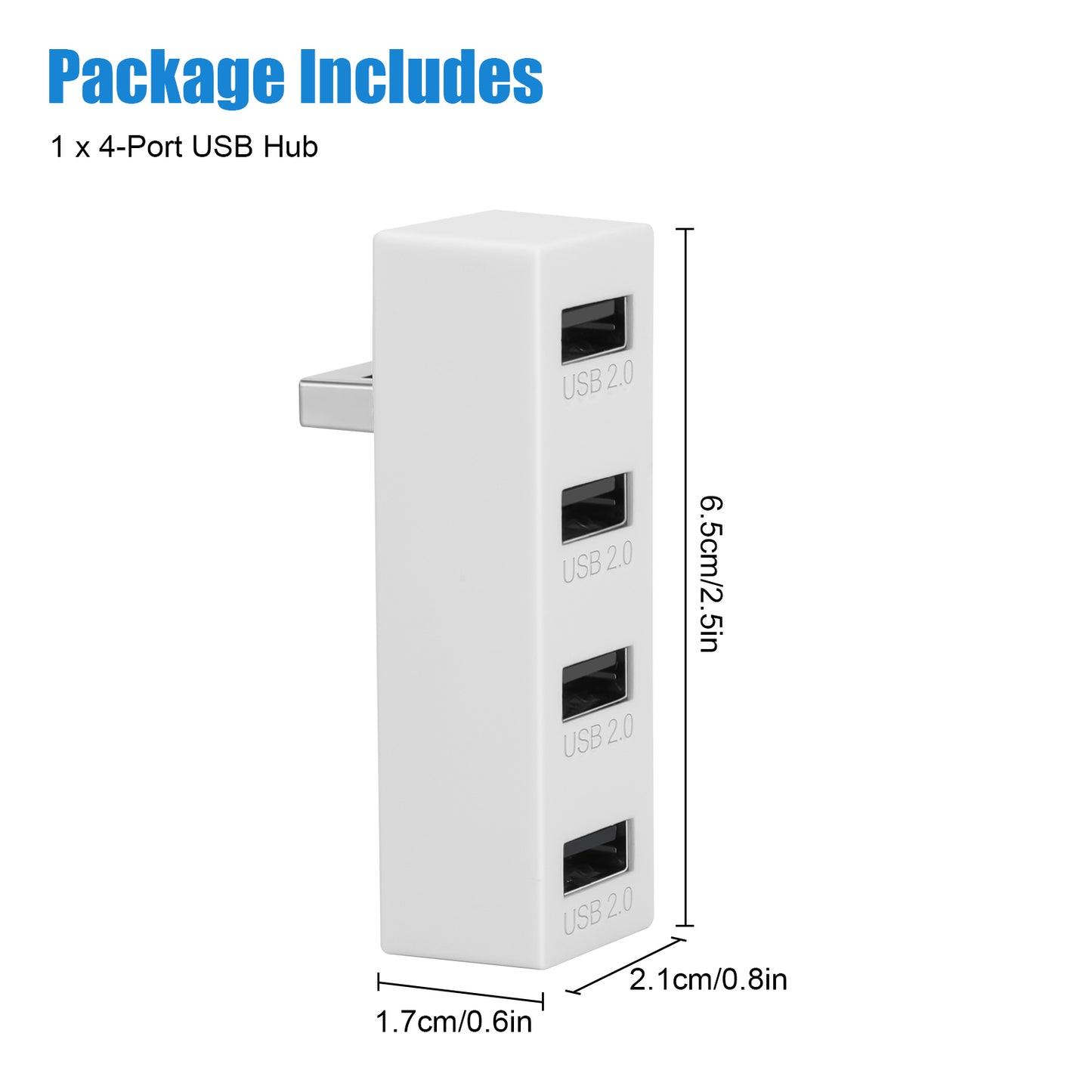 4 Ports USB Hub 2.0 for Xbox Series S - Lightweight & Compact Design - Seamless Connectivity for Controllers, Keyboards, and More,Stable Data Transmission, Plug and Play Convenience（white）
