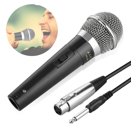 Wired Dynamic Microphones, Professional Handheld Mic Microphones with 10ft Cable with 1/4" Mic Socket for Singing, Speech, Wedding, Stage