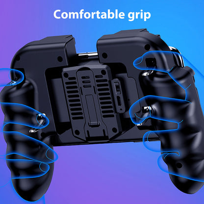 Six-Finger Mobile Phone Game Controller Joystick Cooling Fan Gamepad for PUBG