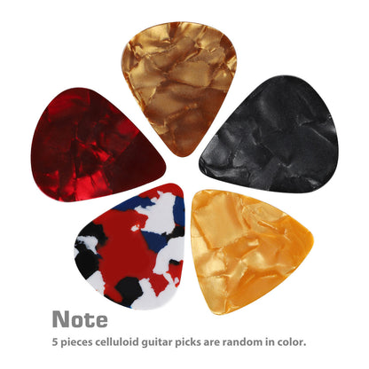 Guitar Silicone Finger Protection Finger Protector Covers Caps + Guitar Picks in 5 Sizes for Beginner Playing, 40PCS