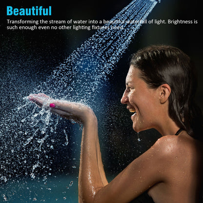 High Pressure LED Handheld Shower Head- Water Temperature Controlled Automatically Color Changing, 3 Spray Modes 360 Degree Rotatable-7 Colors LED Light Shower Head Replacement