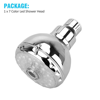 High Pressure LED Handheld Shower Head- Water Temperature Controlled Automatically Color Changing, 3 Spray Modes 360 Degree Rotatable-7 Colors LED Light Shower Head Replacement