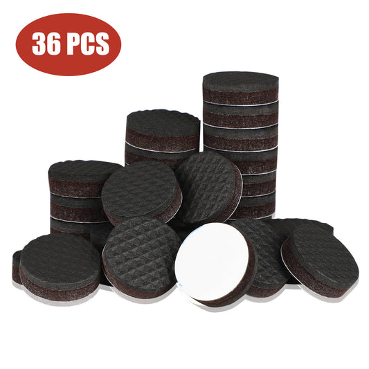 Round Non Slip Furniture Pads 36 pcs 1" Furniture Pads Rubber Feet Hardwood Floors Protection Self Adhesive Anti Scratch Chair Leg Floor Protectors Furniture Grippers for Keep in Place