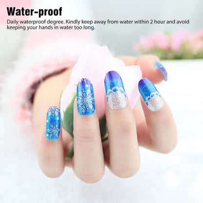 Double-side Nail Glue Sticker Waterproof Breathable Jelly Double Sided Nails Adhesive Tabs for False Nail Tips Nail Glue Transparent Flexible Fake Nail Glue, 10 sheets