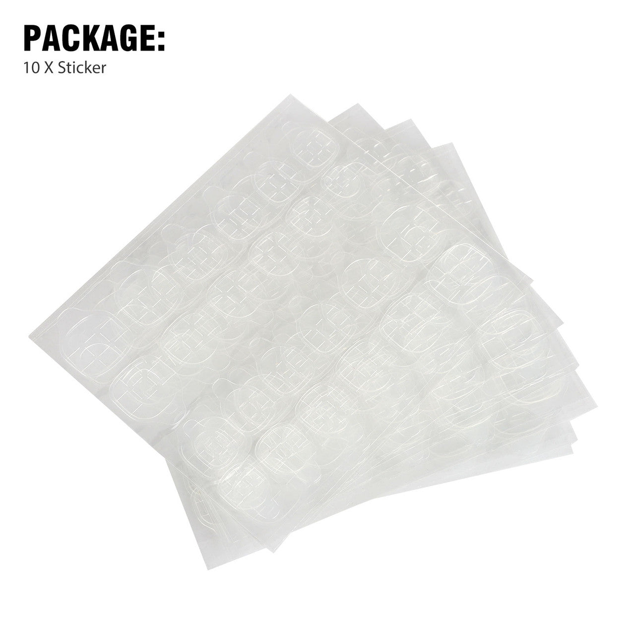 Double-side Nail Glue Sticker Waterproof Breathable Jelly Double Sided Nails Adhesive Tabs for False Nail Tips Nail Glue Transparent Flexible Fake Nail Glue, 10 sheets