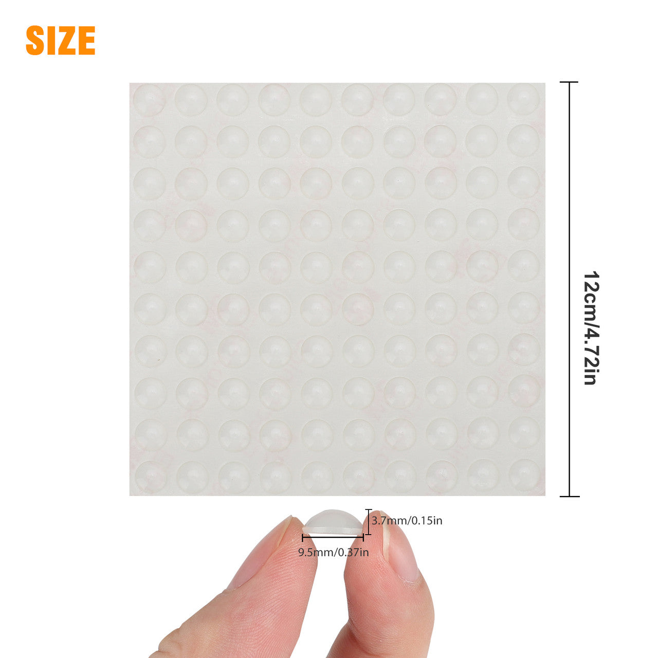 Cabinet Rubber Bumpers, Circular Dots Shaped Self Adhesive Bumper Pads Feet, Noise Dampening Buffer Pads, Sound Dampening Clear Cabinet Door Drawer Bumpers, Picture Frames, Cutting Boards 100 PCS