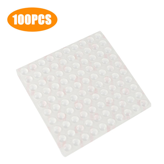 Cabinet Rubber Bumpers, Circular Dots Shaped Self Adhesive Bumper Pads Feet, Noise Dampening Buffer Pads, Sound Dampening Clear Cabinet Door Drawer Bumpers, Picture Frames, Cutting Boards 100 PCS