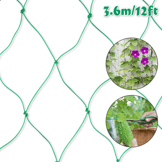 Nylon Trellis Netting, Heavy-Duty Polyester Plant Support Vine Climbing Hydroponics Grow Net Mesh for Flowers Fruit Trees and Vegetables, Green Anti Bird Protection Net Mesh Garden Plant Growing Net, Green