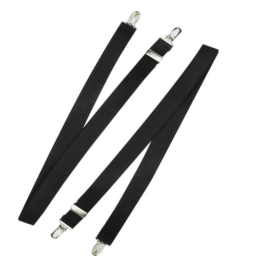 Adjustable Crisscross / Straight Bed Sheet Fastener Suspenders Clips, Keep Sheet Snug Anti Slipping Sheet Strap Holder (Black), 2-pack