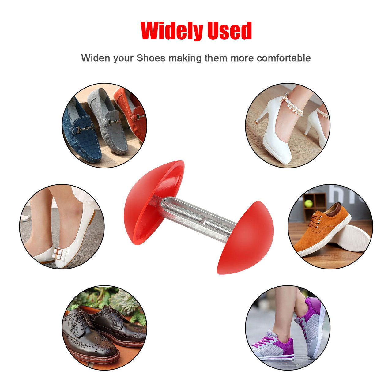 Shoes Stretchers, Women Men Shoe Width Extenders, Adjustable Mini Simple Plastic Shoe Tree High Heels Boots Stays Stereotypes Stretchers Shapes Expander Widener Help to Relief Pain, 2Pcs