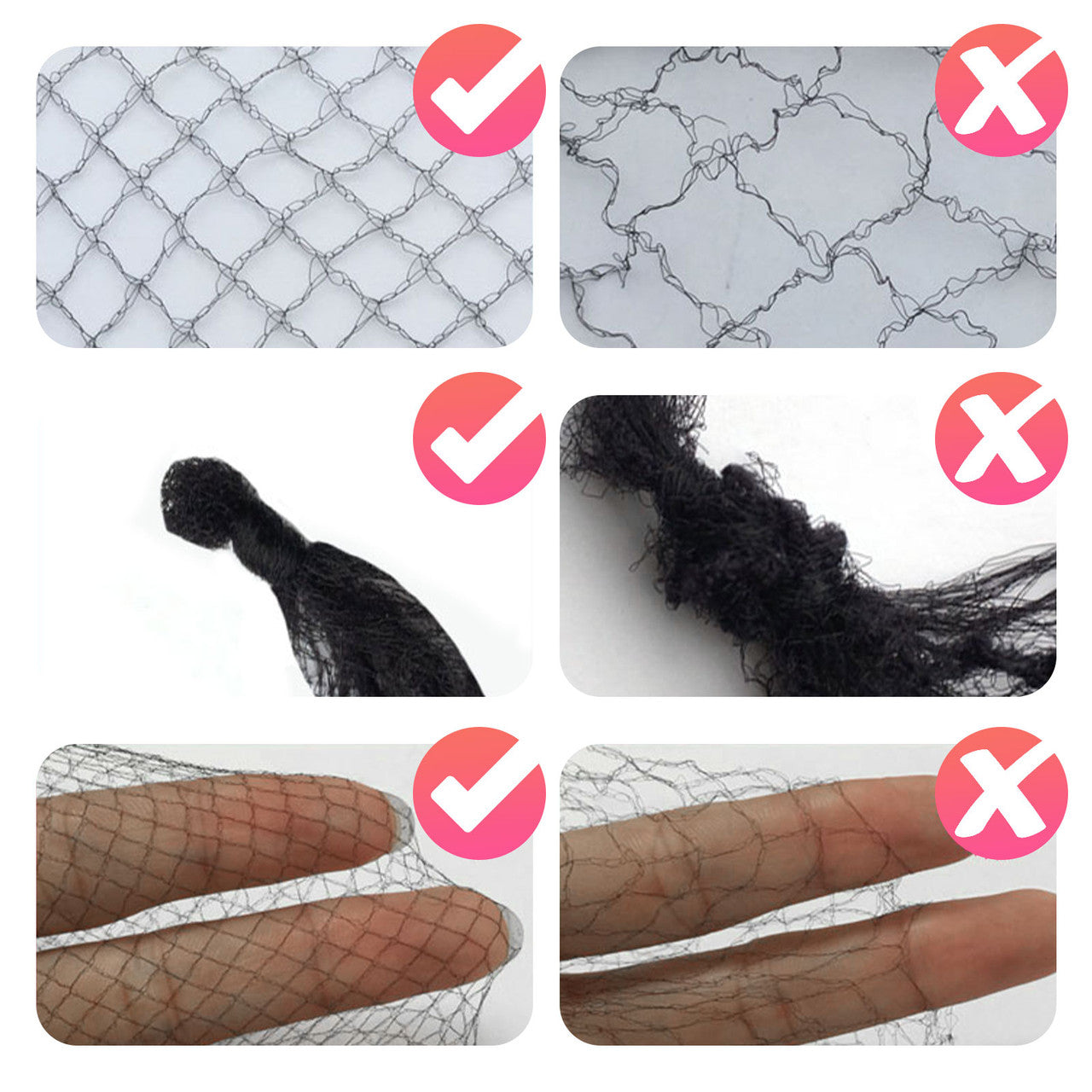 Elastic Mesh Invisible Hair Net Crochet Cap Fishnet Cover Hair Net Bun Edge
