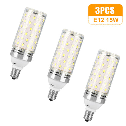 15W LED Corn Bulbs for Ceiling Fan, 6000K, White