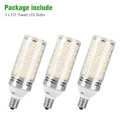 15W LED Corn Bulbs for Ceiling Fan, 6000K, White