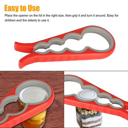 4-IN-1 Bottle Can Jar Opener Soda Beer Twist Off Lid Cap Multi Kitchen Tool