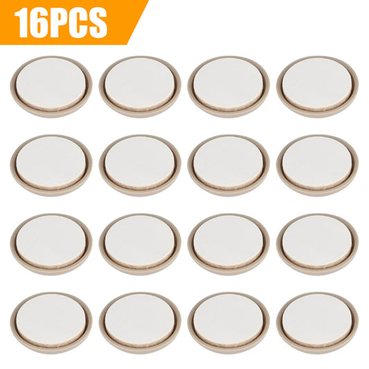 Round Furniture Sliders Self Stick for Carpet Surfaces, 16pcs