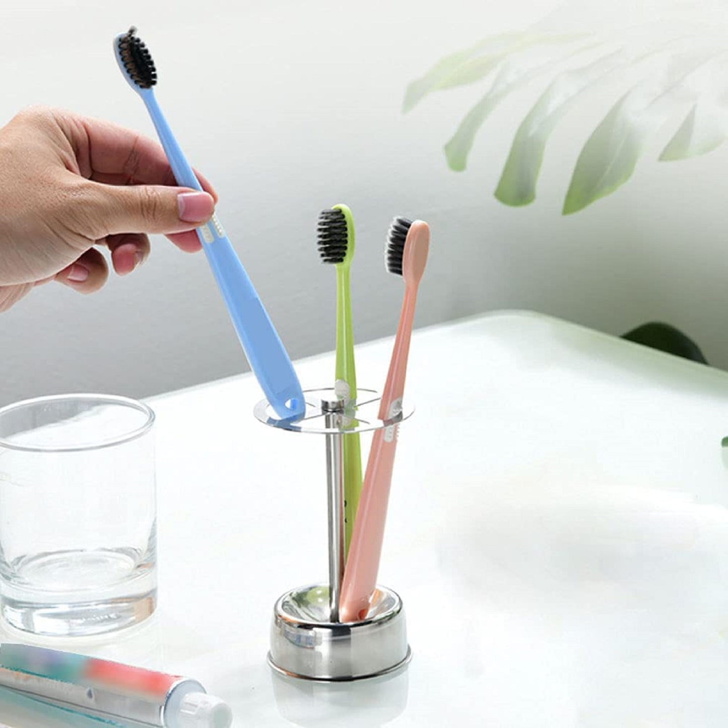 Stainless Steel Stand Toothbrush holder