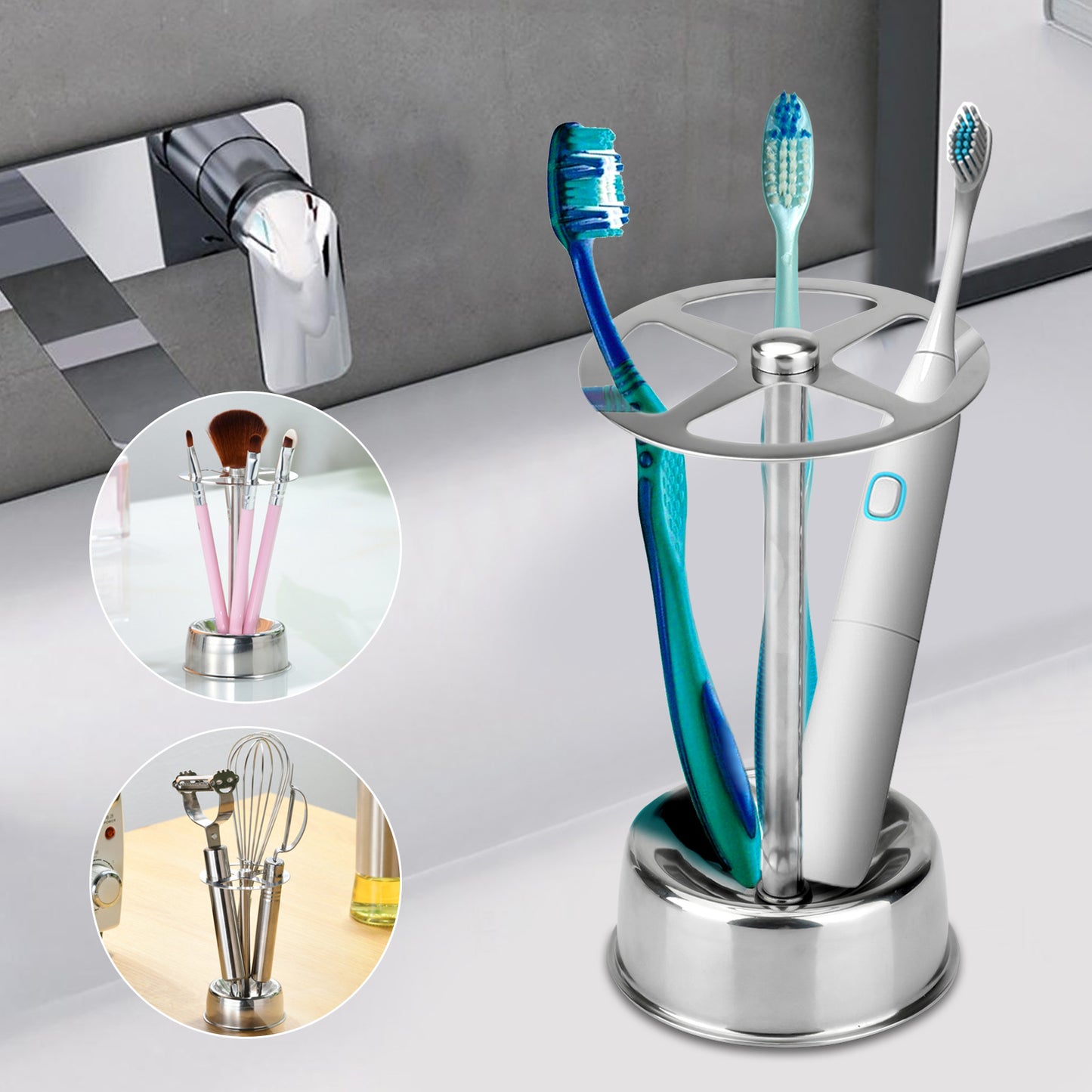 Stainless Steel Stand Toothbrush holder