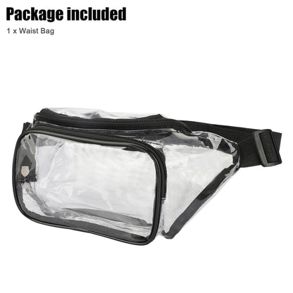 Transparent PVC Waist Bag Fanny Pack Clear Zip Purse HDE Stadium Security Pocket