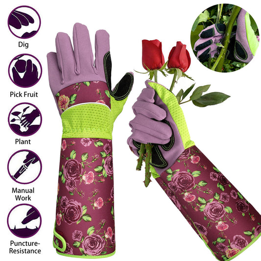 Garden Gauntlet Long Gloves, Thorn Proof, Perfect for Outdoors and Gardening
