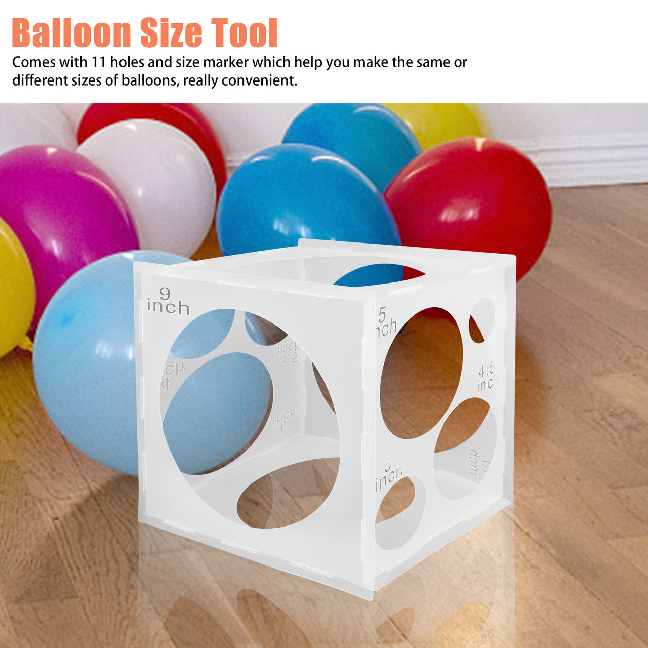 11 Holes Balloon Sizer, for Birthday Wedding Party, Balloon Arches, Balloon Columns (2-10 Inch)