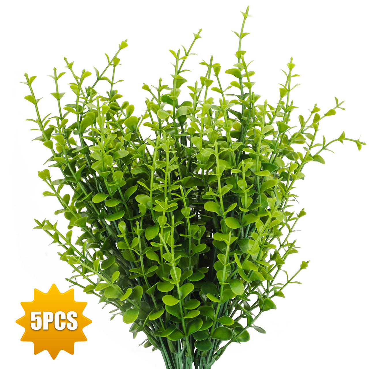 Artificial Farmhouse Greenery Stems for Farmhouse, Home, Garden, Office, and Decoration (Green)