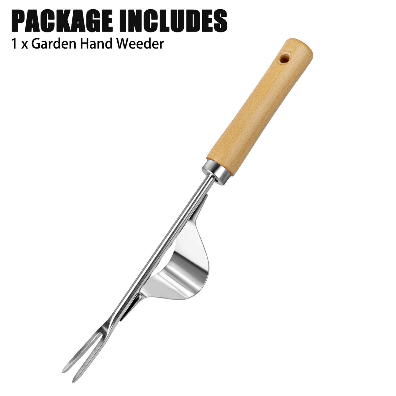 Garden Weeding Tool with Ergonomic Handle, Stainless Steel Bend-Proof for Easy Weed Removal