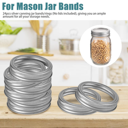 24pcs Replacement Band Rings for Mason Jar, 70mm