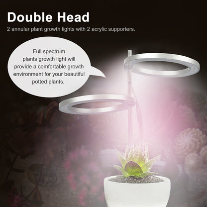 USB Double Head LED Grow Light Set for Indoor Gardening