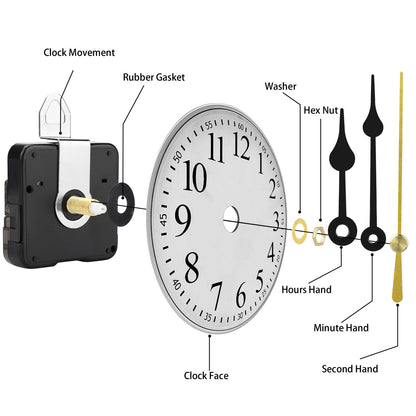 Clock Movement with 2 Pairs of Short Hands