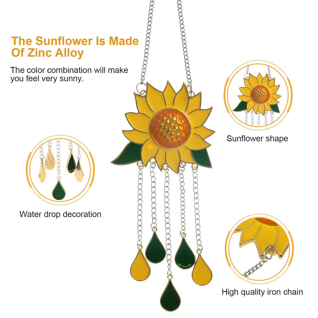 Unique Sunflower Decoration Pendant for Health and Happiness
