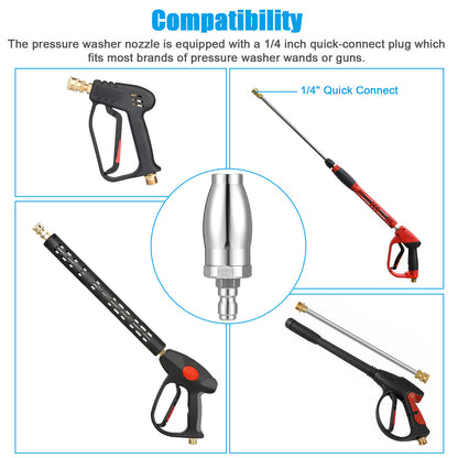 Quick Connect High Pressure Washer Rotating Turbo Nozzle