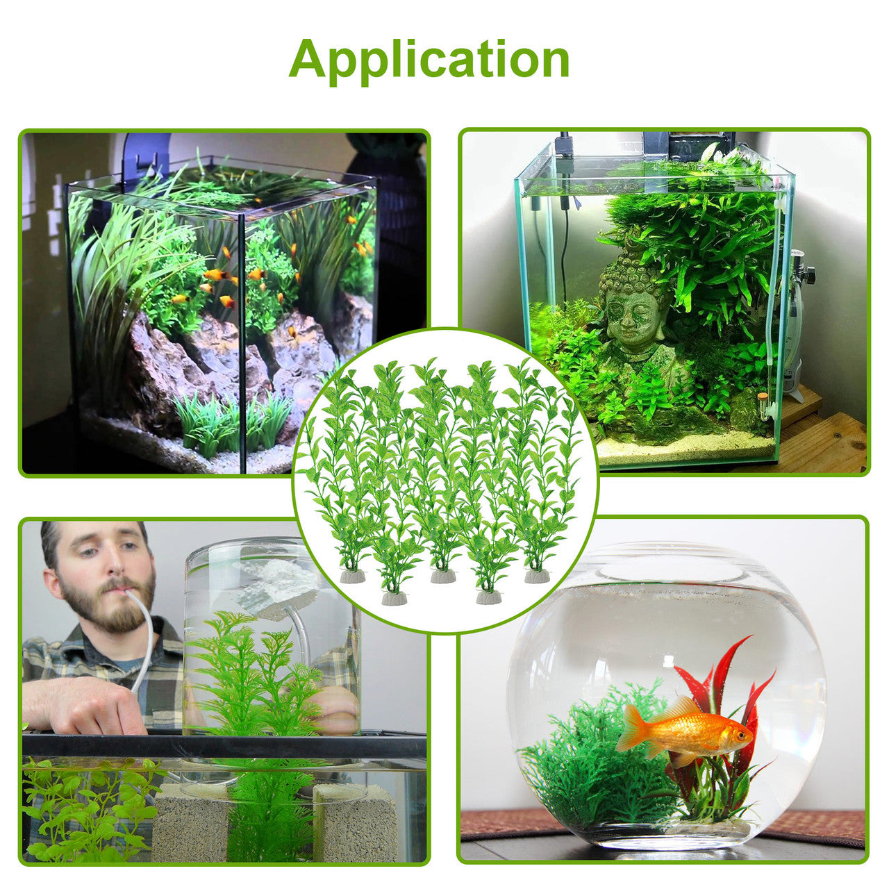 5 Landscaping Artificial Water Plants for Aquarium
