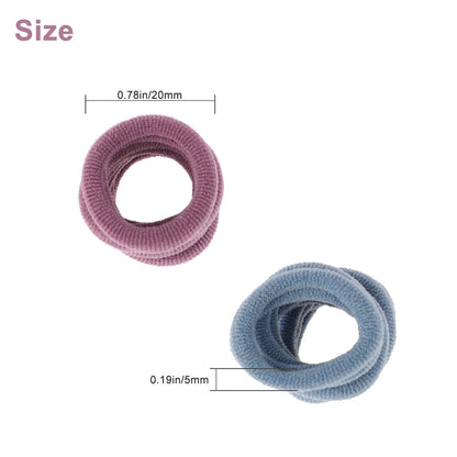 100pcs 1 Inch, Mixed Colors Seamless Hair Bands, Elastic Ponytail Holders