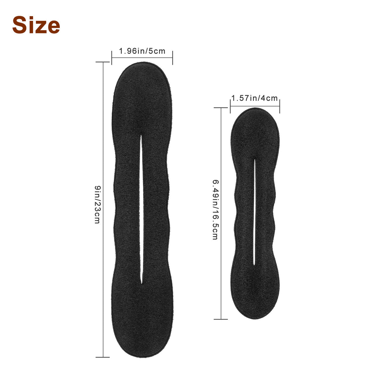 Beaute Galleria 4 Pieces Black Magic Hair Bun Maker Foam Sponge Bun Twist Shaper Hair Donuts