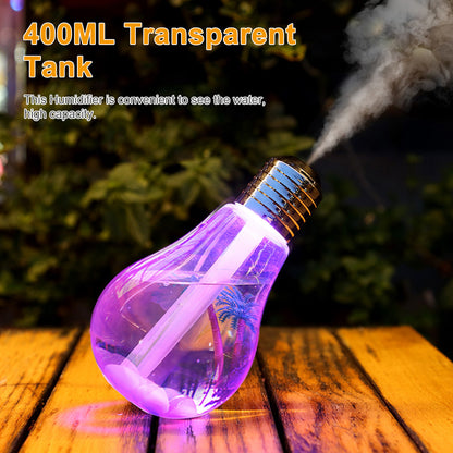 USB Colorful Bulb Humidifier for Home, Office, Dorm and More