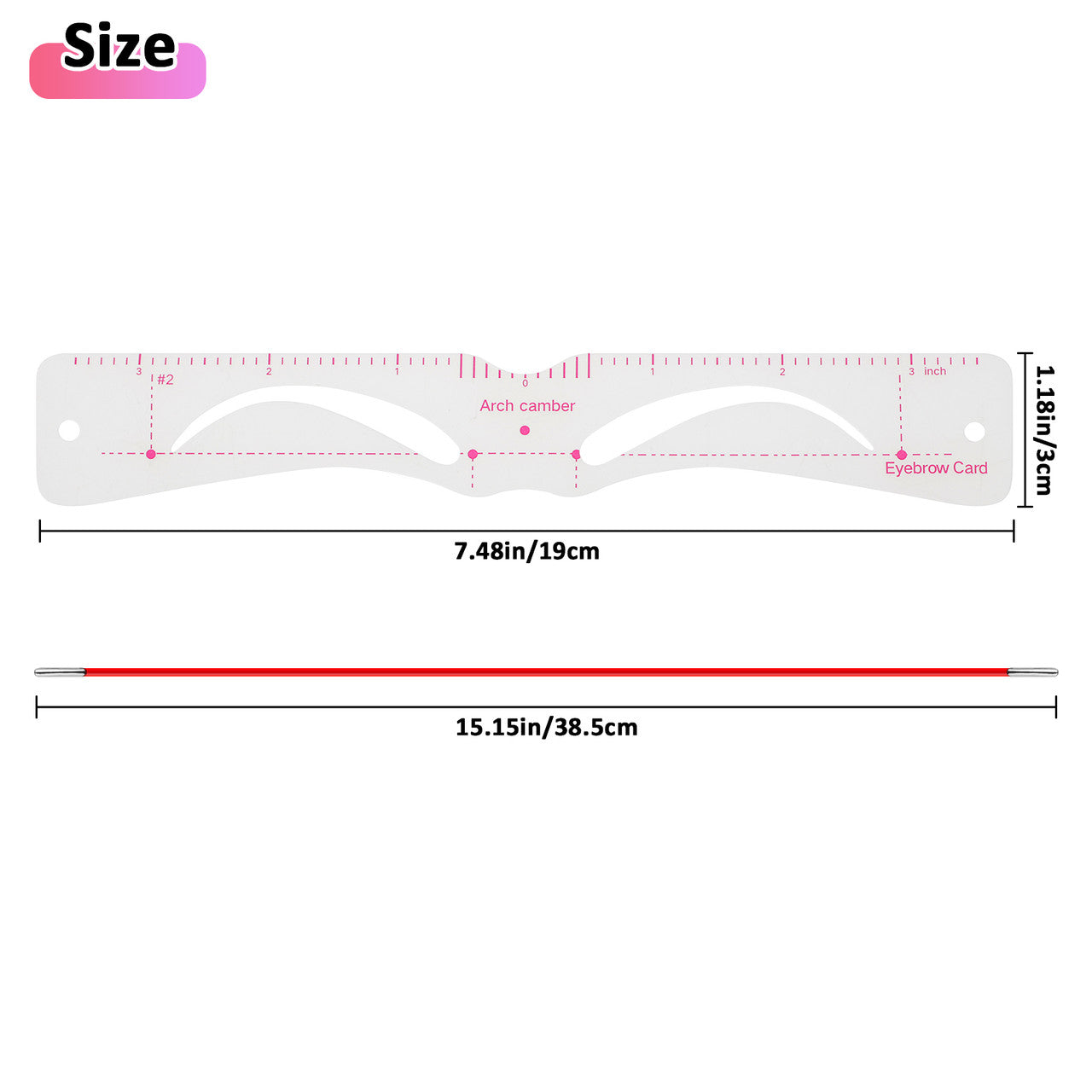 Home Eyebrow Template Trimming Tool with Multiple Eyebrow Templates and Elastic Fixing Strap