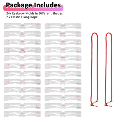 Home Eyebrow Template Trimming Tool with Multiple Eyebrow Templates and Elastic Fixing Strap