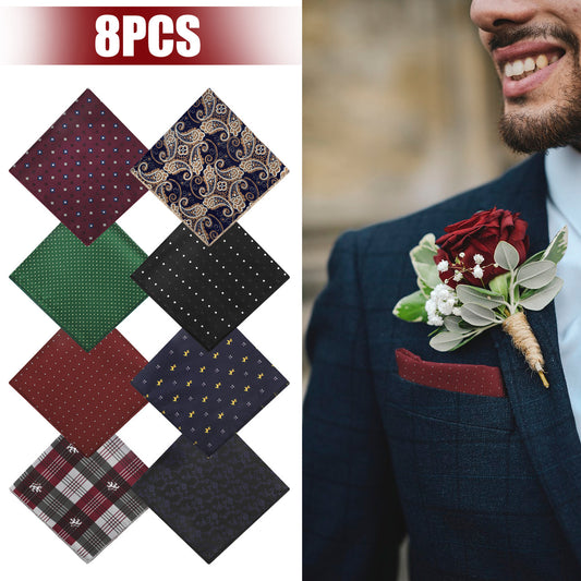 Men's square handkerchief with Assorted Colors, a Great Accessory for Suits, Nice Shape