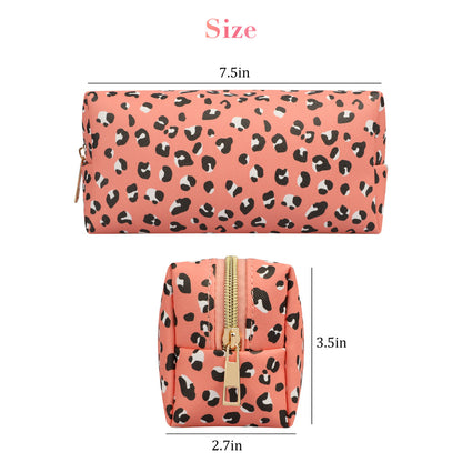 Leopard Print Travel Waterproof Cosmetic Bag with a Large Capacity to Hiold all your Cosmetics