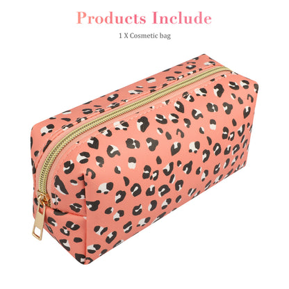 Leopard Print Travel Waterproof Cosmetic Bag with a Large Capacity to Hiold all your Cosmetics