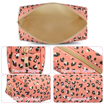 Leopard Print Travel Waterproof Cosmetic Bag with a Large Capacity to Hiold all your Cosmetics