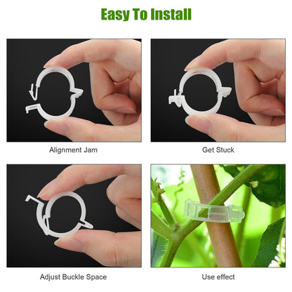 UV Resistant and Durable Plant Support Clips, Perfect for Watermelons, Tomatoes, etc., 200PCS