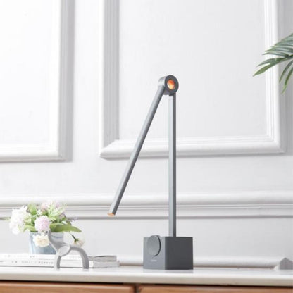 Geometric Table Reading Light, LED Office Desk Lamp With 3 Color Modes, Smart App Controls,Dark Gray