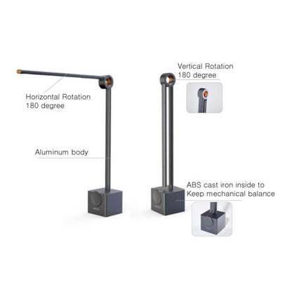 Geometric Table Reading Light, LED Office Desk Lamp With 3 Color Modes, Smart App Controls,Dark Gray