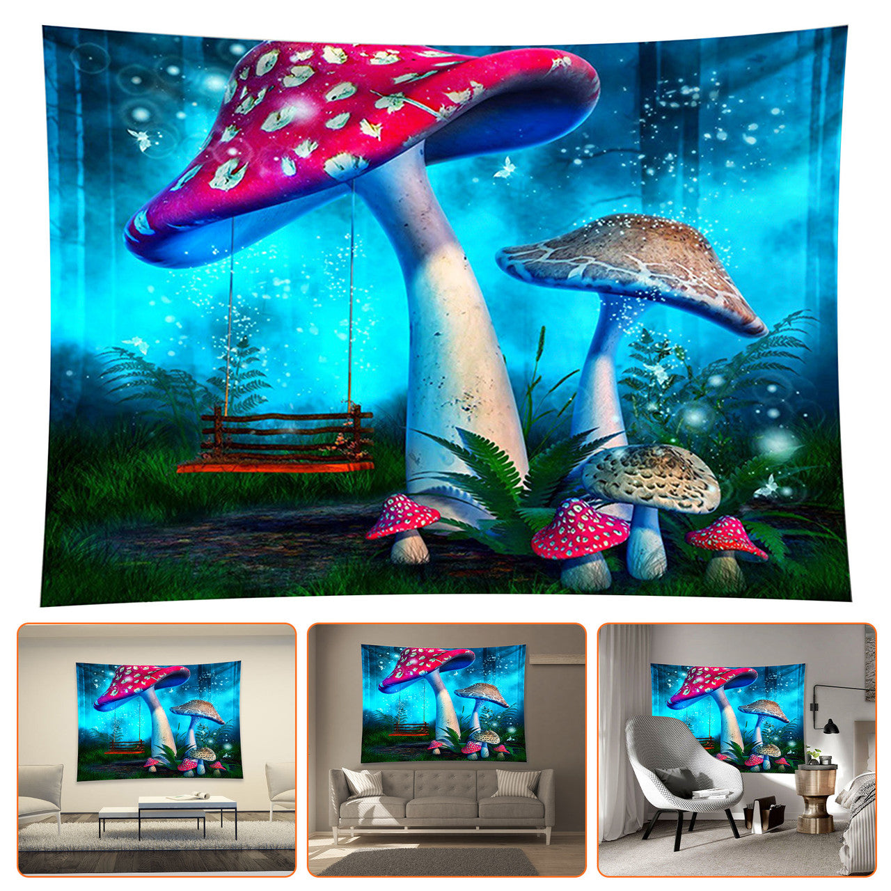 Psychedelic Planet Tapestry with a HD Patern Desgin, and is quite Versatile, Must Hand Wash