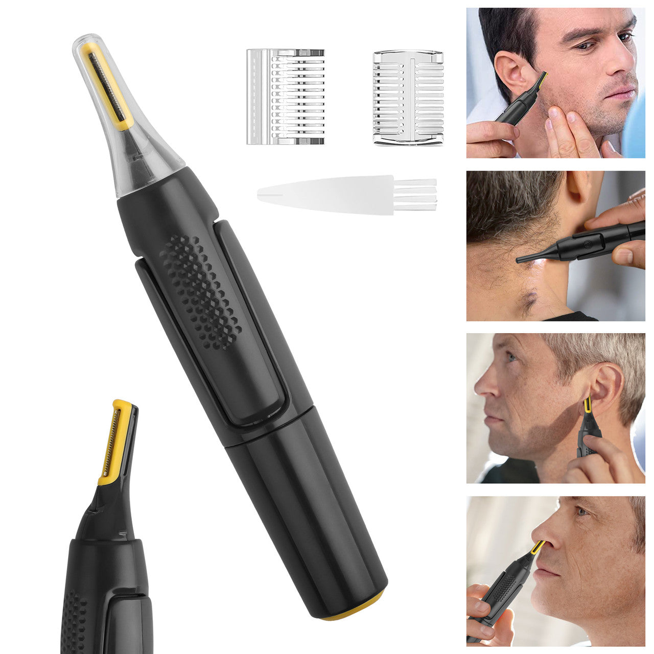 Electric Hair Trimmer with an Anti-Slip Grip and a Ultra Thin Head, 15" Side Elevation Design